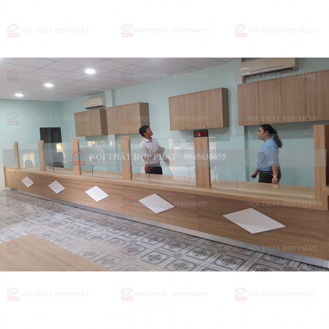 Quầy Lễ Tân Thấp QLTTG616 - Quầy Thu Ngân, Quầy Trung Tâm, Quầy Gỗ Công Nghiệp Hiện Đại